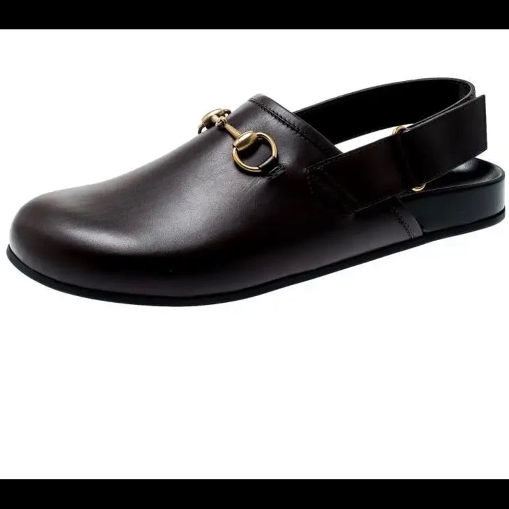 GUCCI LEATHER RIVER CLOGS